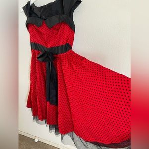 Vintage style Rockabilly Pinup polka dot dress